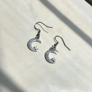 Moon and star earrings